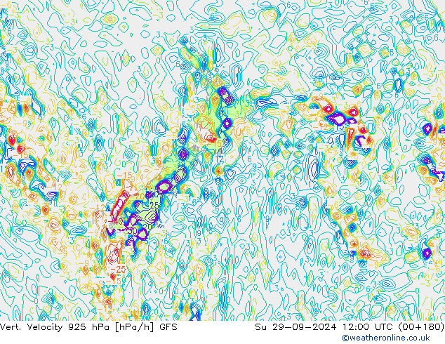 Vert. Velocity 925 hPa GFS Ne 29.09.2024 12 UTC