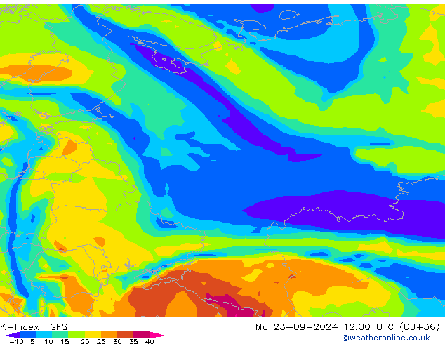 K-Index GFS Seg 23.09.2024 12 UTC