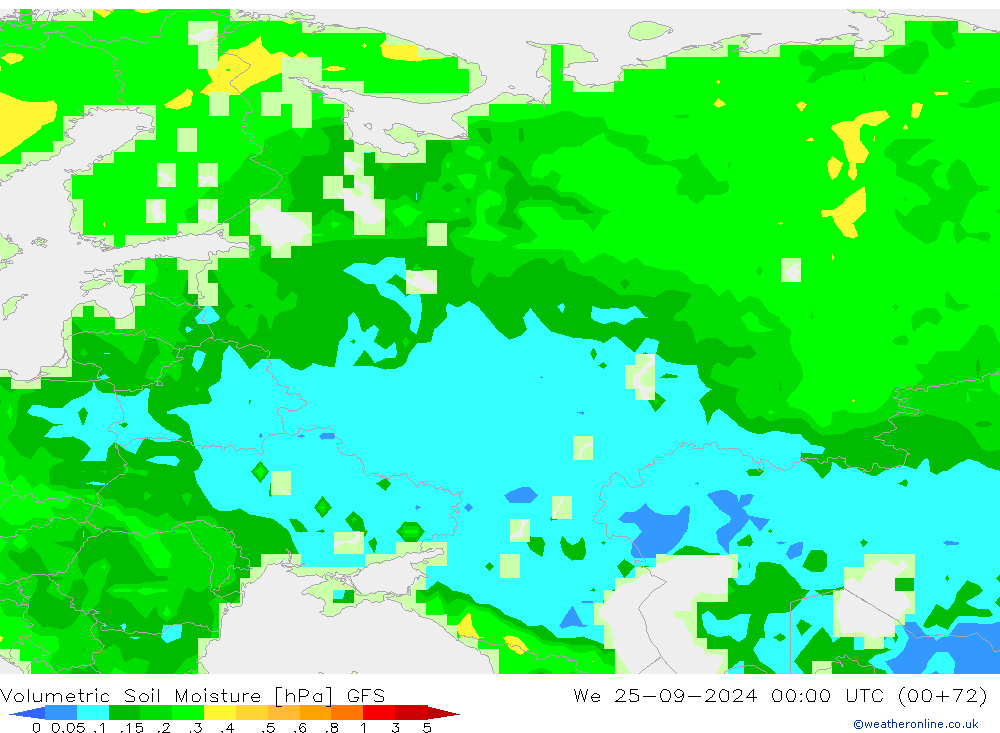 Wassergehalt GFS Mi 25.09.2024 00 UTC