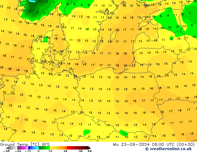 temp. mín./solo GFS Seg 23.09.2024 06 UTC