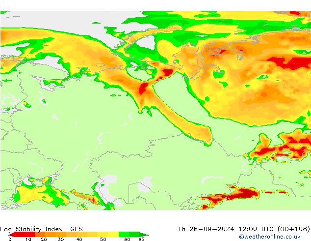 Fog Stability Index GFS Qui 26.09.2024 12 UTC