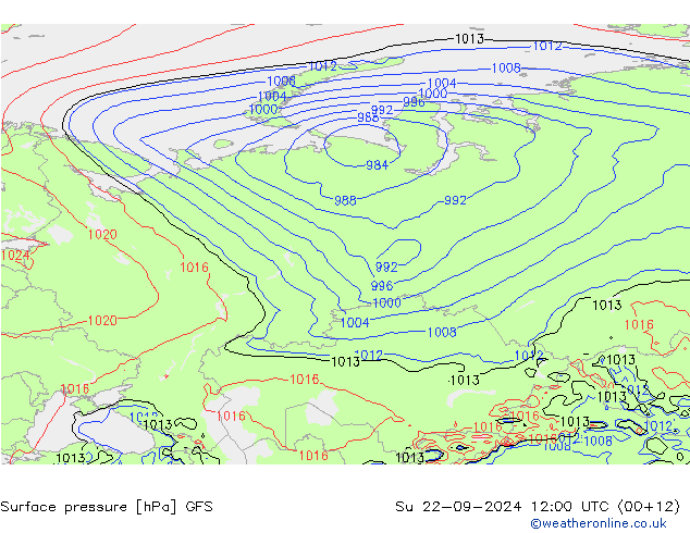 GFS: dom 22.09.2024 12 UTC