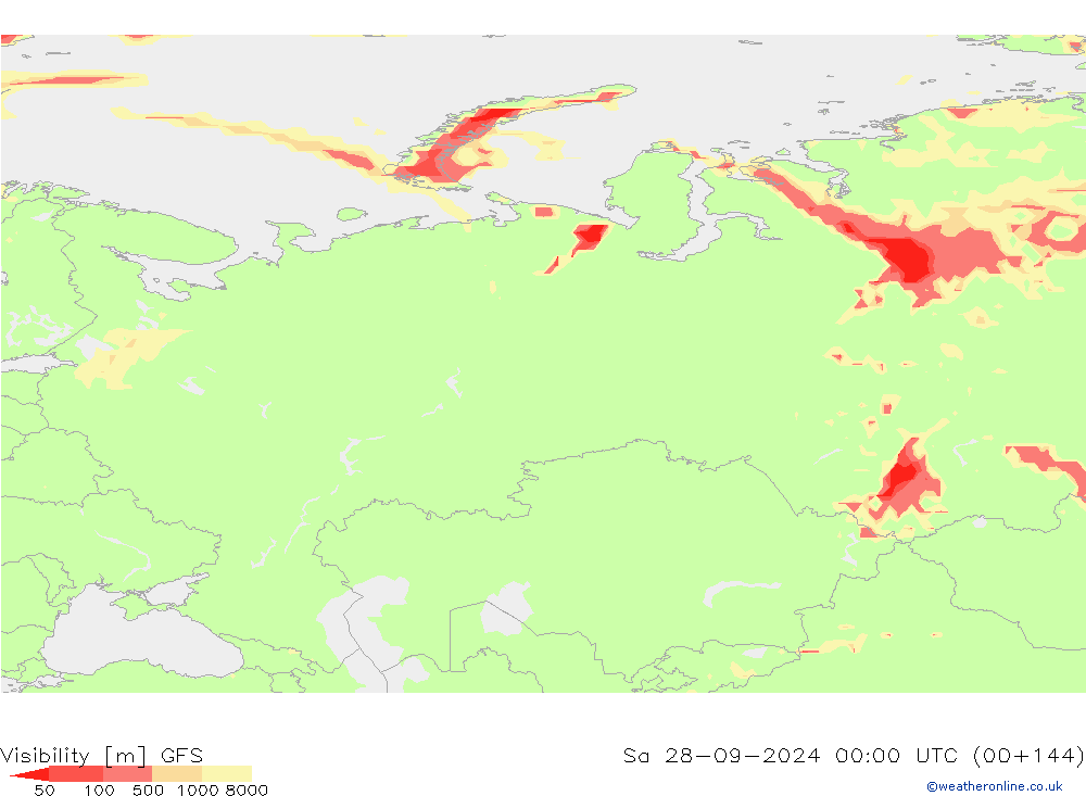 visibilidade GFS Sáb 28.09.2024 00 UTC