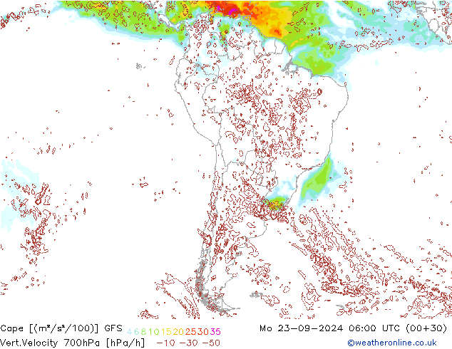 Cape GFS Seg 23.09.2024 06 UTC