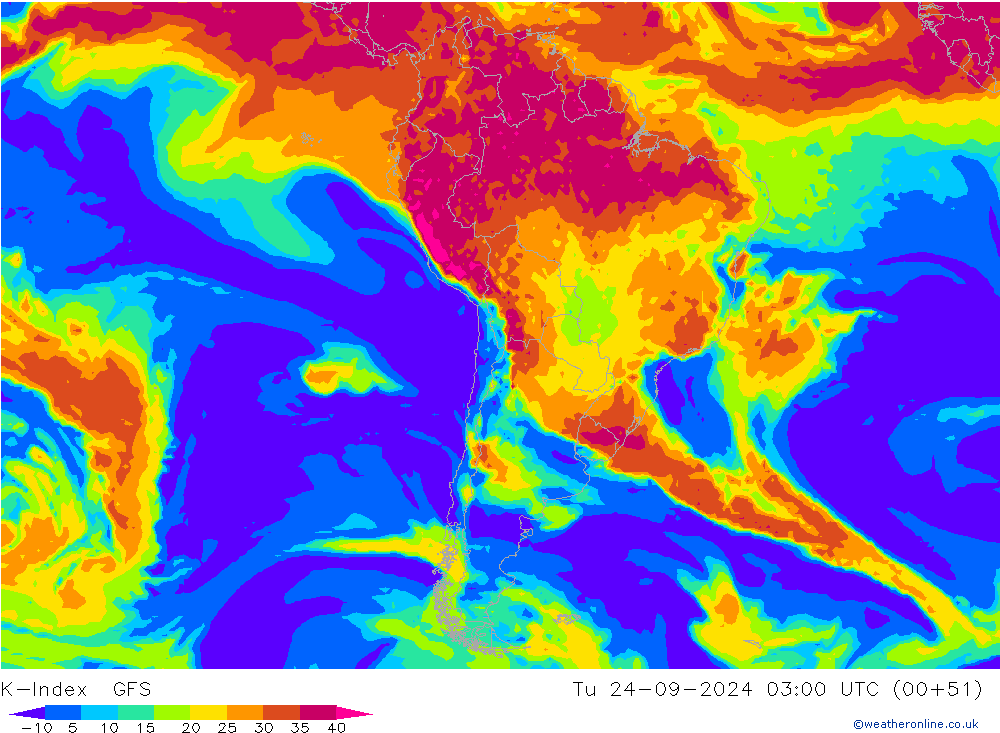 K-Index GFS mar 24.09.2024 03 UTC