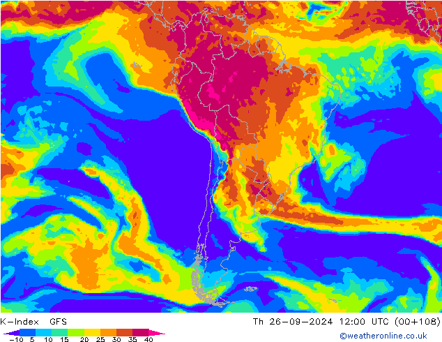 K-Index GFS Qui 26.09.2024 12 UTC