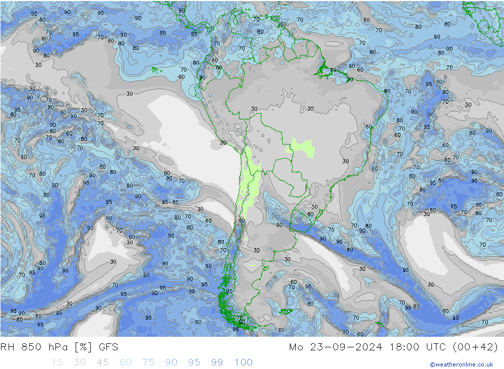 RV 850 hPa GFS ma 23.09.2024 18 UTC