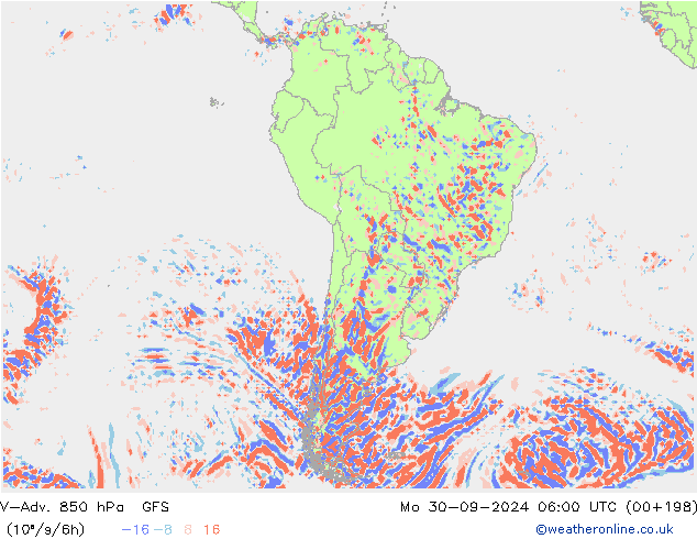 V-Adv. 850 hPa GFS Mo 30.09.2024 06 UTC