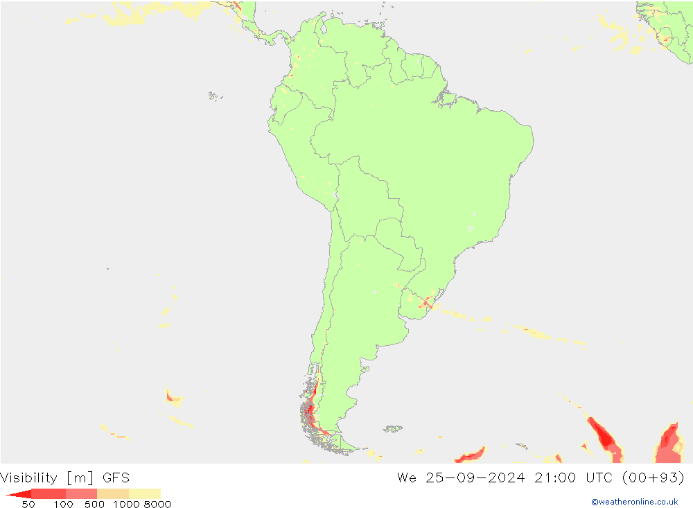 Sichtweite GFS Mi 25.09.2024 21 UTC