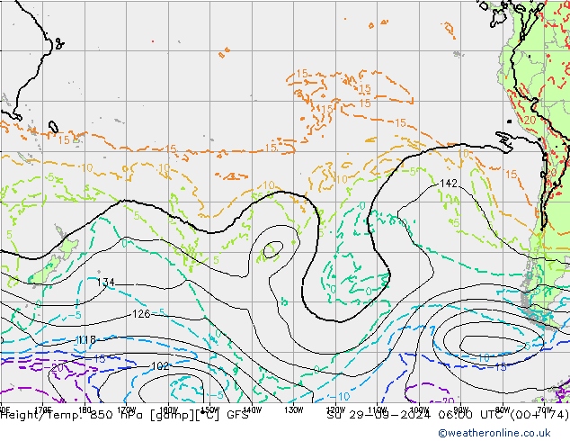 Z500/Regen(+SLP)/Z850 GFS zo 29.09.2024 06 UTC