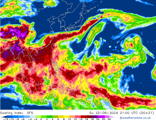 Soaring Index GFS Ne 22.09.2024 21 UTC