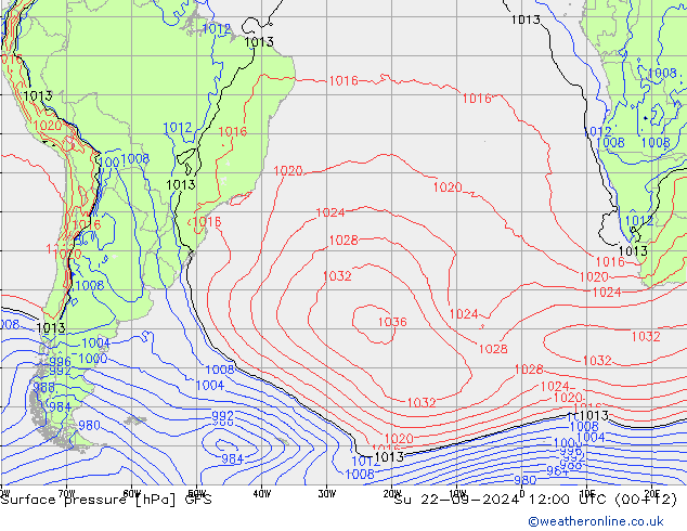 GFS: Ne 22.09.2024 12 UTC