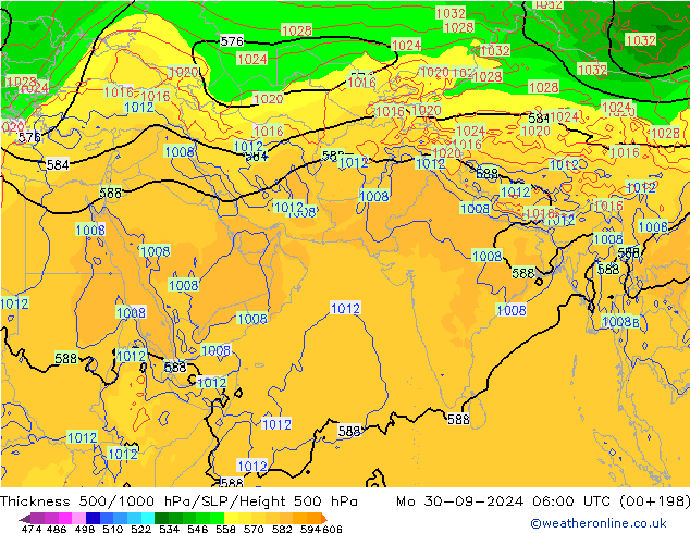 Thck 500-1000hPa GFS Mo 30.09.2024 06 UTC