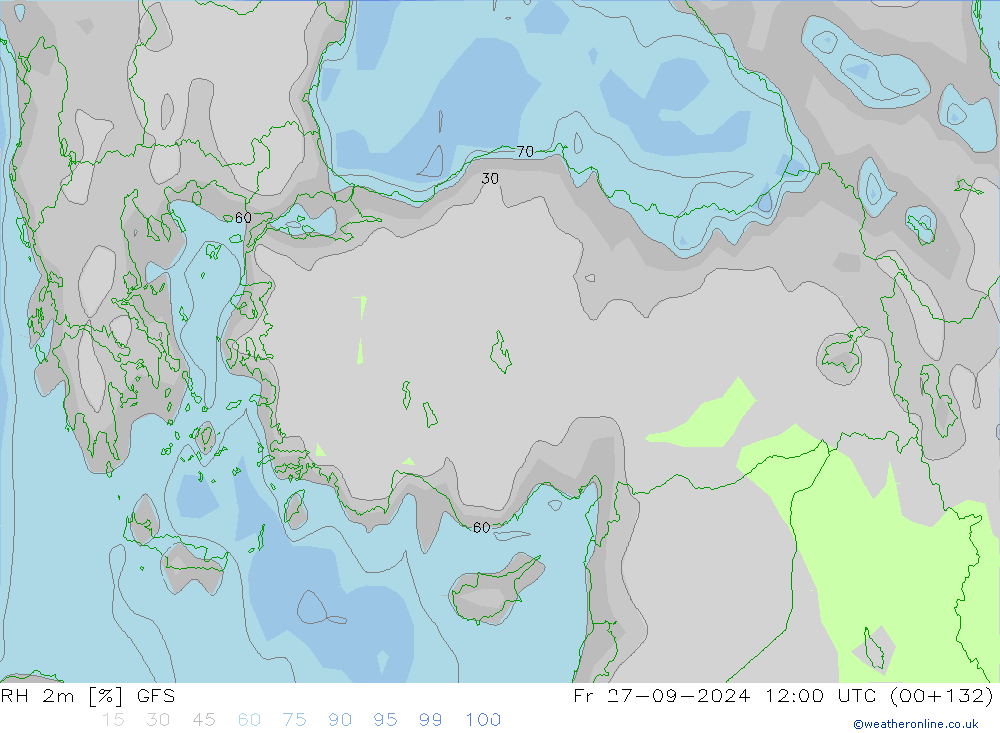 RH 2m GFS Fr 27.09.2024 12 UTC