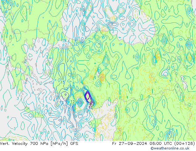 Vert. Velocity 700 hPa GFS Fr 27.09.2024 06 UTC