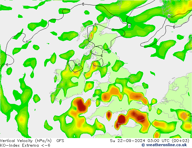 Convection-Index GFS Ne 22.09.2024 03 UTC