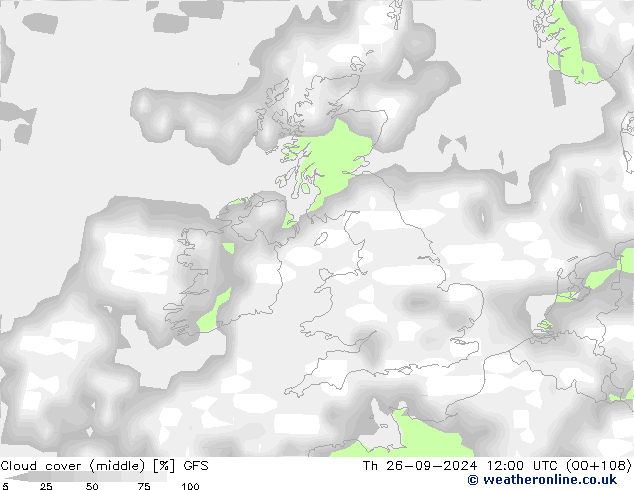 Wolken (mittel) GFS Do 26.09.2024 12 UTC