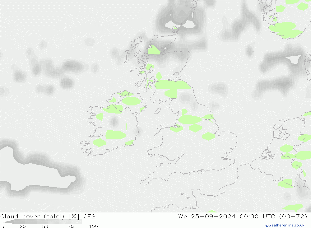 Nubi (totali) GFS Settembre 2024