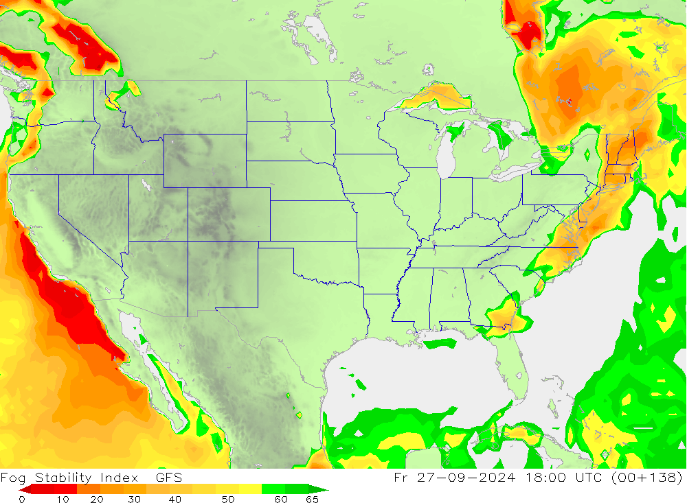 Fog Stability Index GFS Fr 27.09.2024 18 UTC