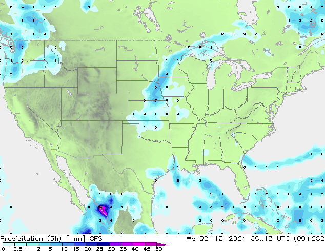 Z500/Regen(+SLP)/Z850 GFS wo 02.10.2024 12 UTC