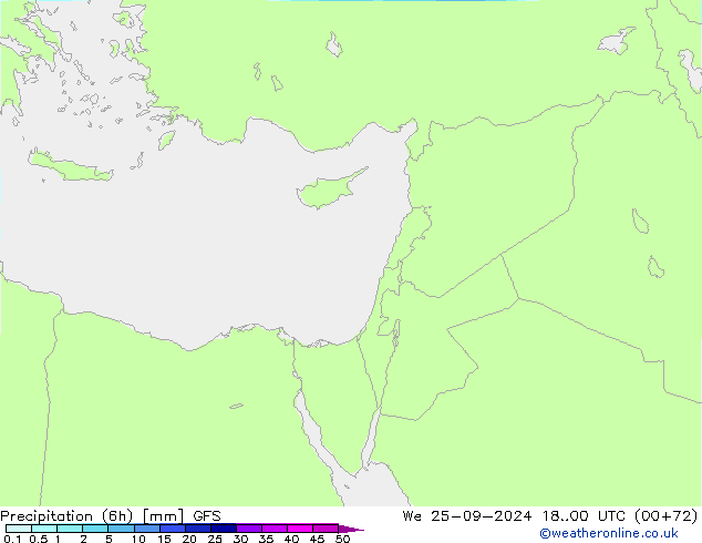 Z500/Rain (+SLP)/Z850 GFS mer 25.09.2024 00 UTC