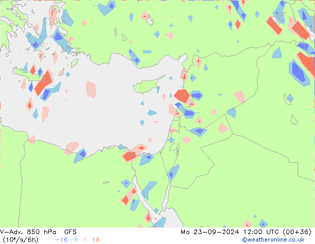 V-Adv. 850 hPa GFS Mo 23.09.2024 12 UTC