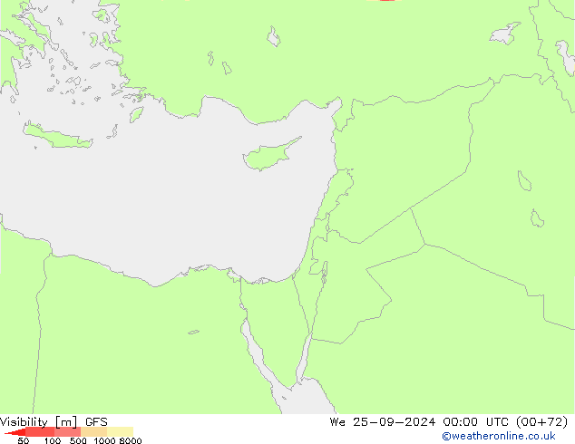 Visibility GFS We 25.09.2024 00 UTC