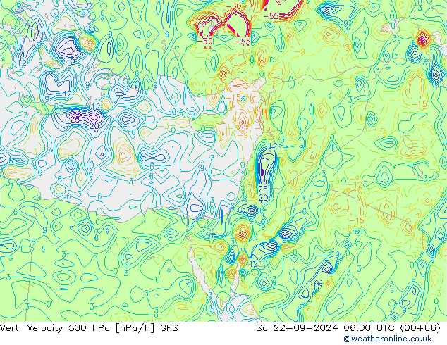 Vert. Velocity 500 hPa GFS So 22.09.2024 06 UTC