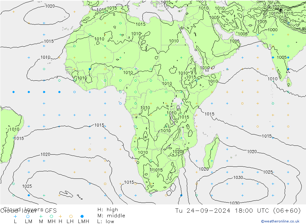 Cloud layer GFS Ter 24.09.2024 18 UTC