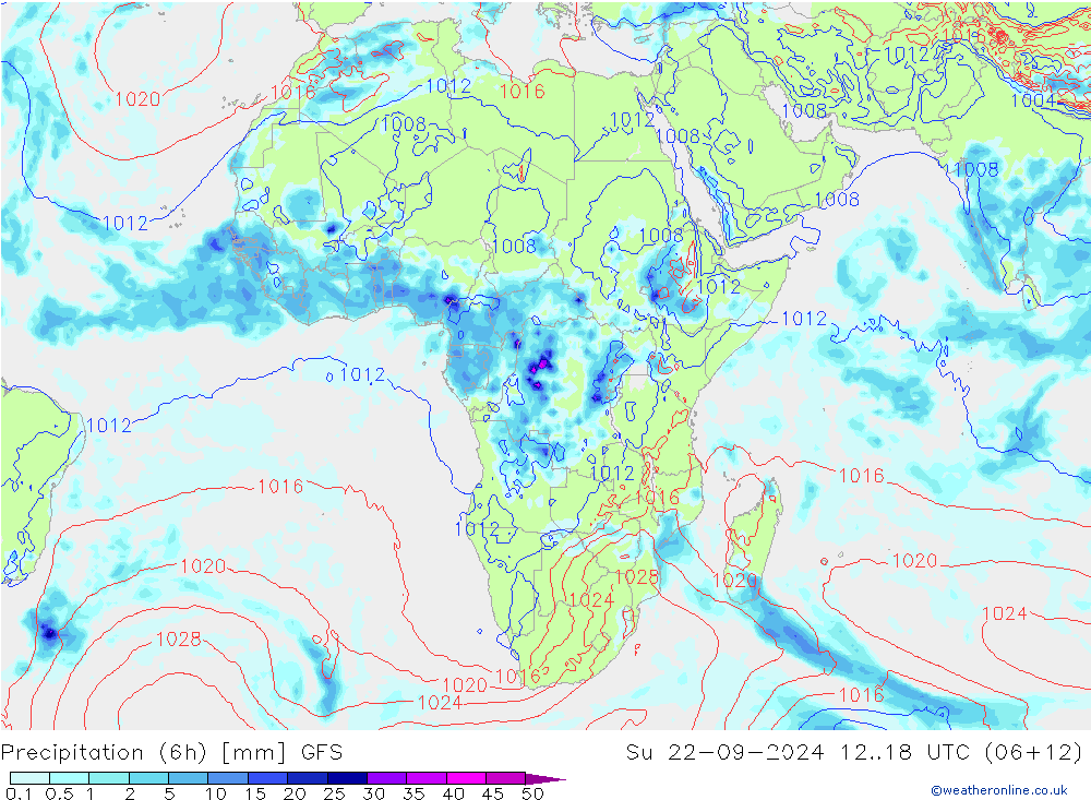 Z500/Rain (+SLP)/Z850 GFS So 22.09.2024 18 UTC