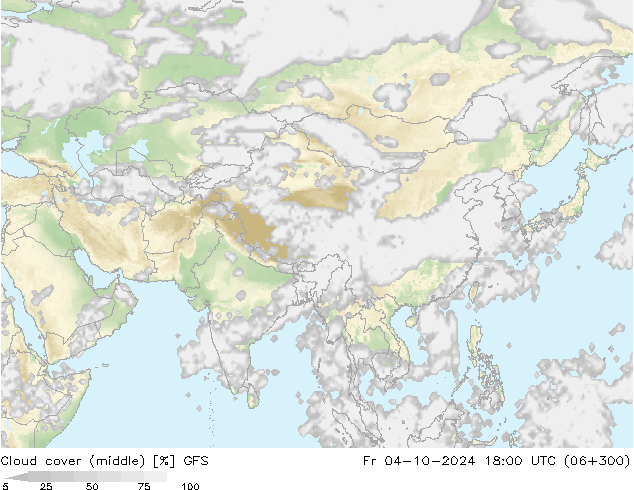 Nubes medias GFS vie 04.10.2024 18 UTC