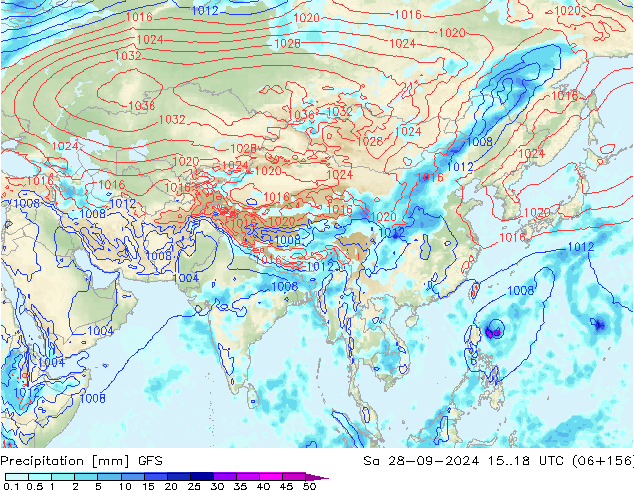 Neerslag GFS za 28.09.2024 18 UTC