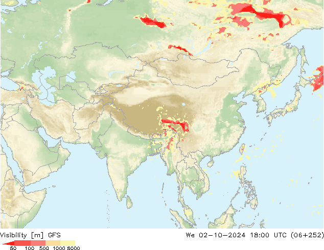 Visibilidad GFS mié 02.10.2024 18 UTC