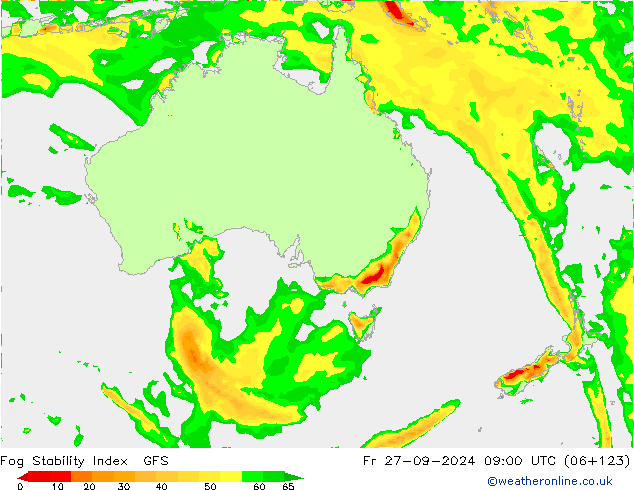 Fog Stability Index GFS Fr 27.09.2024 09 UTC