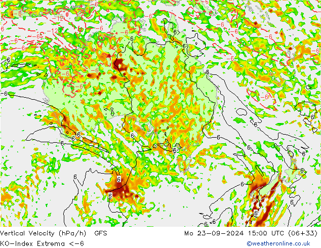 Convection-Index GFS Mo 23.09.2024 15 UTC