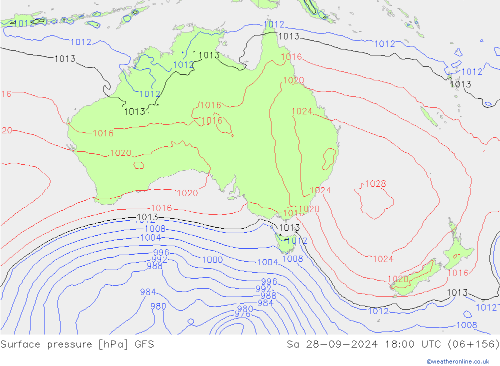 GFS: sab 28.09.2024 18 UTC