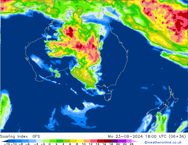 Soaring Index GFS lun 23.09.2024 18 UTC