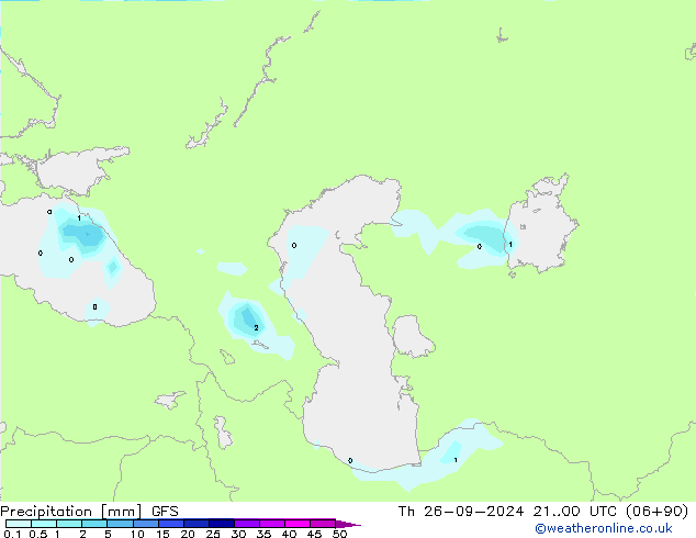 Precipitation GFS Th 26.09.2024 00 UTC