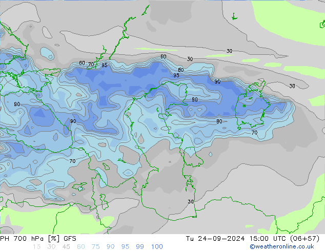 RH 700 hPa GFS mar 24.09.2024 15 UTC