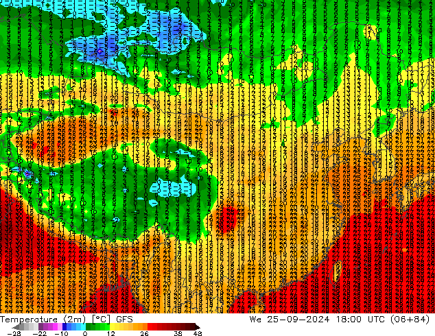 GFS: 星期三 25.09.2024 18 UTC