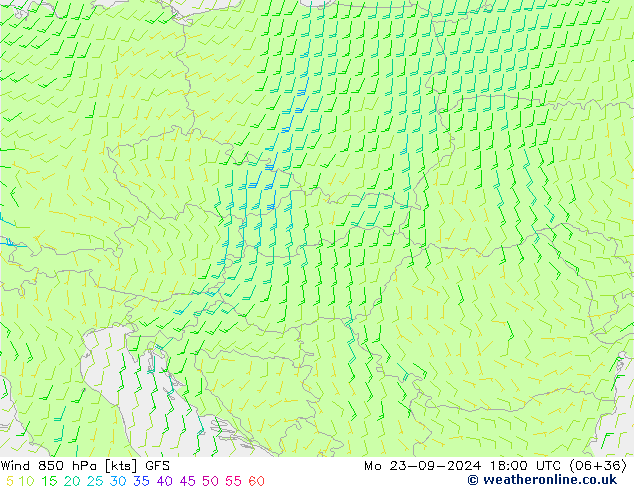 Vento 850 hPa GFS Seg 23.09.2024 18 UTC