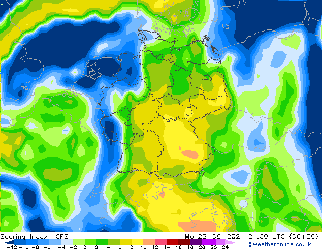 Soaring Index GFS Mo 23.09.2024 21 UTC