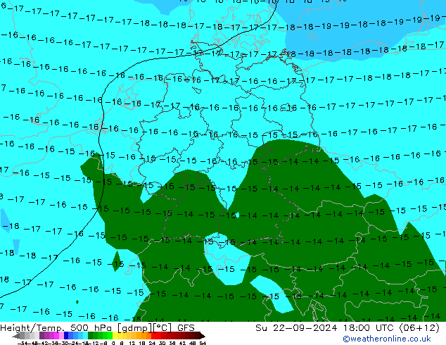 Z500/Rain (+SLP)/Z850 GFS So 22.09.2024 18 UTC