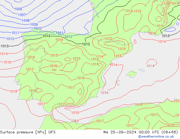 GFS: Qua 25.09.2024 00 UTC