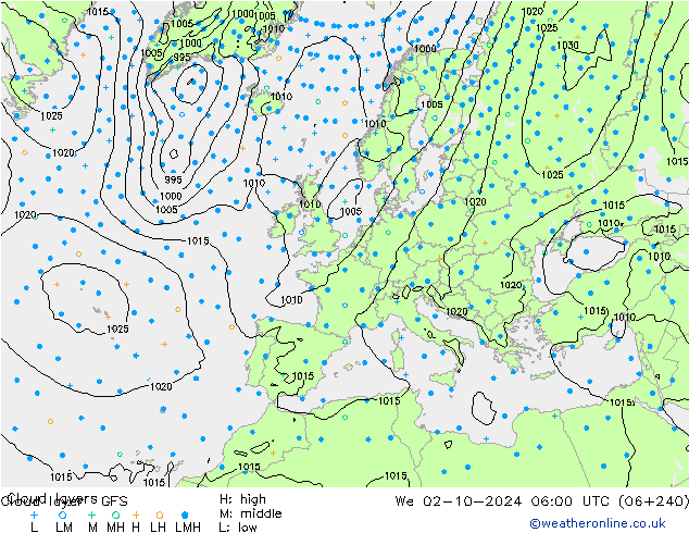 Cloud layer GFS St 02.10.2024 06 UTC