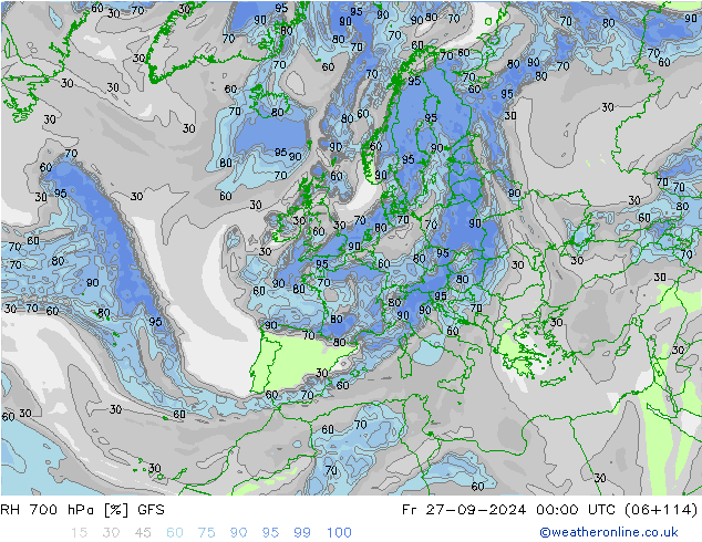 RV 700 hPa GFS vr 27.09.2024 00 UTC