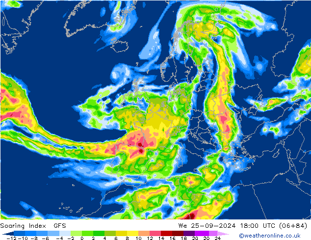 Soaring Index GFS mer 25.09.2024 18 UTC