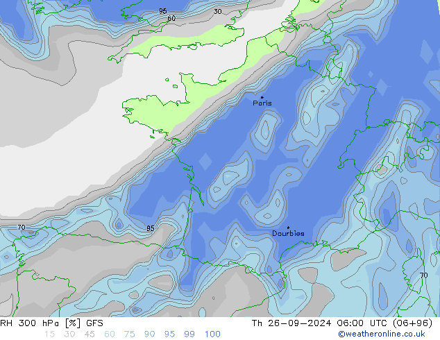 RH 300 hPa GFS Do 26.09.2024 06 UTC