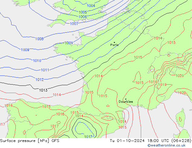 GFS: Sa 01.10.2024 18 UTC