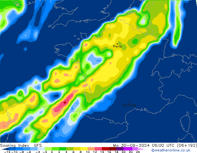 Soaring Index GFS Mo 30.09.2024 06 UTC